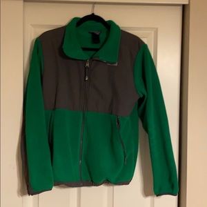 Green kids north face jacket